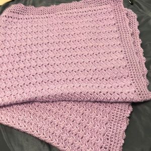 Hand made baby blanket  lilac